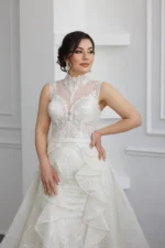 Balık Model Boyun Detaylı Gelinlik