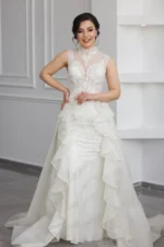 Balık Model Boyun Detaylı Gelinlik - Görsel 3