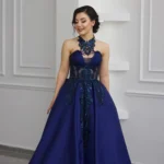 Abiye Model Lacivert