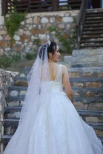 Askılı Prenses Model Gelinlik (Müşteri Fotoğrafı) - Görsel 3