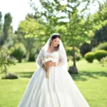 Tül Kollu Prenses Model Gelinlik (Müşteri Fotoğrafı)