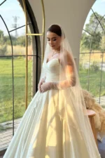 Saten Helen Model Gelinlik (Müşteri Fotoğrafı) - Görsel 2