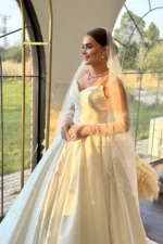 Saten Helen Model Gelinlik (Müşteri Fotoğrafı) - Görsel 3