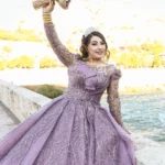 Lila Rengi İşlemeli Nişanlık (Müşteri Fotoğrafı)