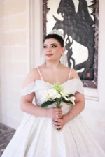 İnce Askılı Prenses Model Gelinlik (Müşteri Fotoğrafı) - Görsel 4