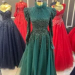 Boyun Detaylı Helen Model Tesettür Nişanlık