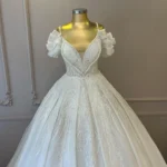 Fırfır Kollu Prenses Model Gelinlik